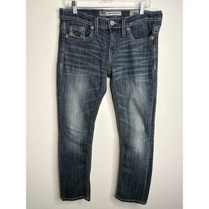 BKE Jeans Aiden Bootcut Dark Wash Mens‎ Size 29S Measures 29x29 Flap Pocket